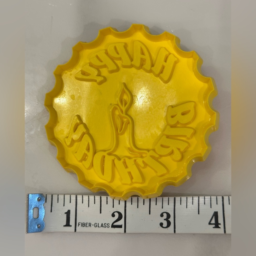 Yellow Happy Birthday Cookie Cutter